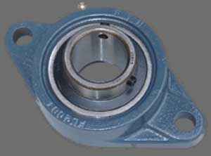 20mm Mounted Bearing UCFL204 + 2 Bolts Flanged Cast Housing